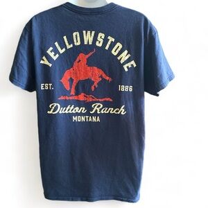 Medium Yellowstone T-shirt, navy blue